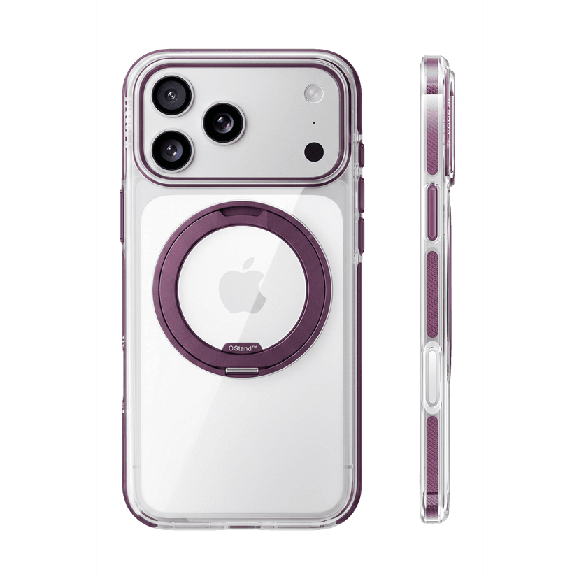 Torras Apple iPhone 18 Pro Ostand O3 Light Standlı Magsafe Kapak - Bordo
