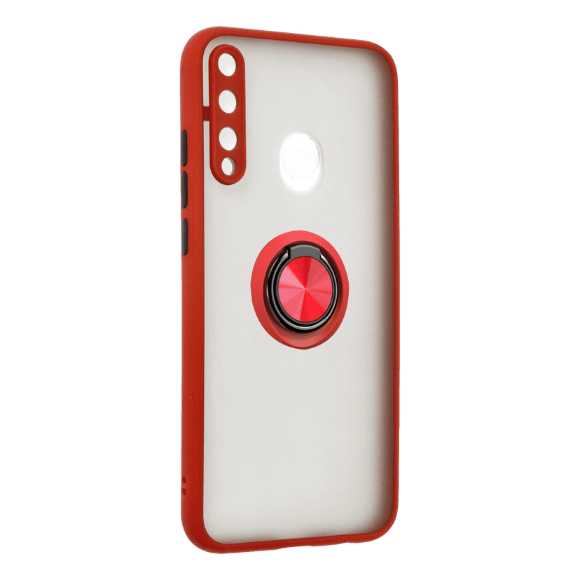 Newface Huawei P40 Lite E Montreal Yüzüklü Silikon Kapak - Kırmızı