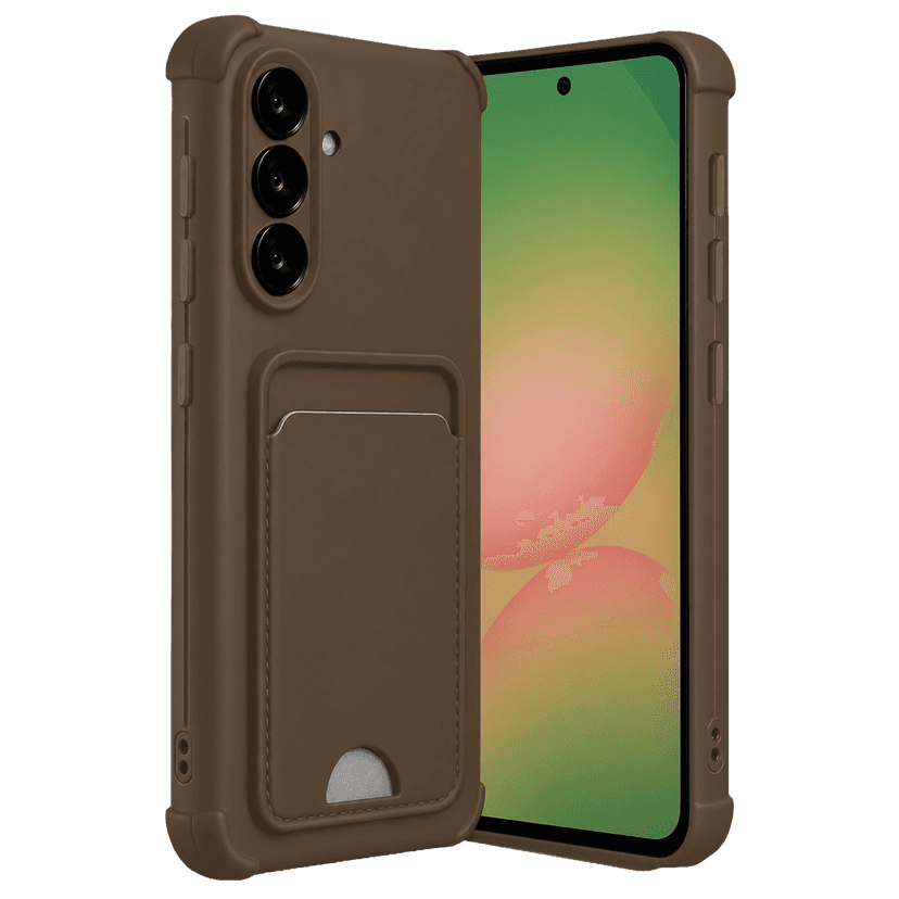 Newface Samsung Galaxy A17 5G Kelvin Kartvizitli Silikon - Kahverengi